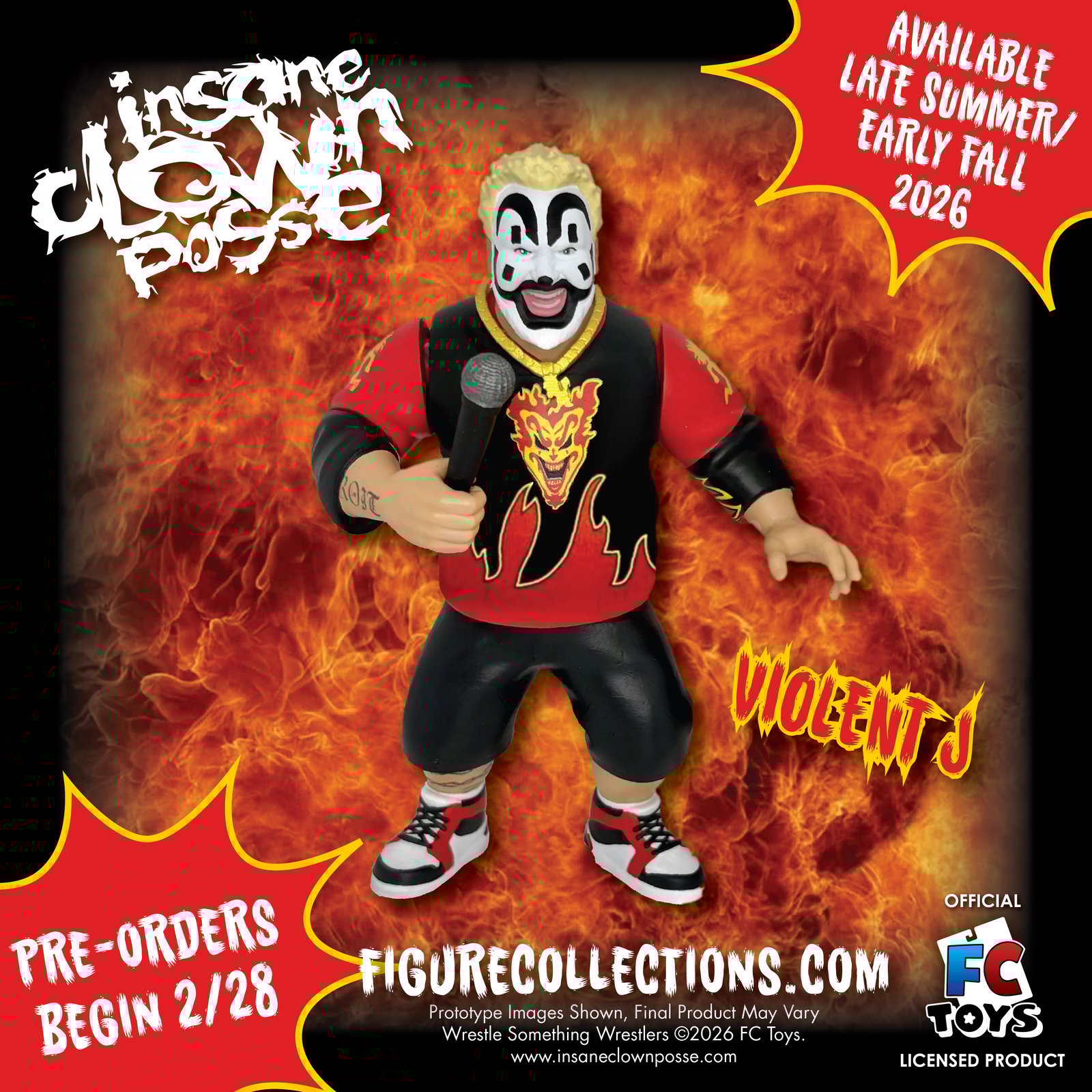 JACK JECKEL INSANE CLOWN POSSE SHAGGY 2 DOPE & VIOLENT J 4.5 INCH